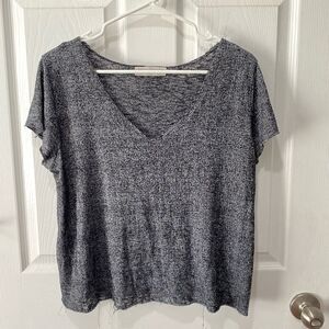 UO project social grey raw hem top